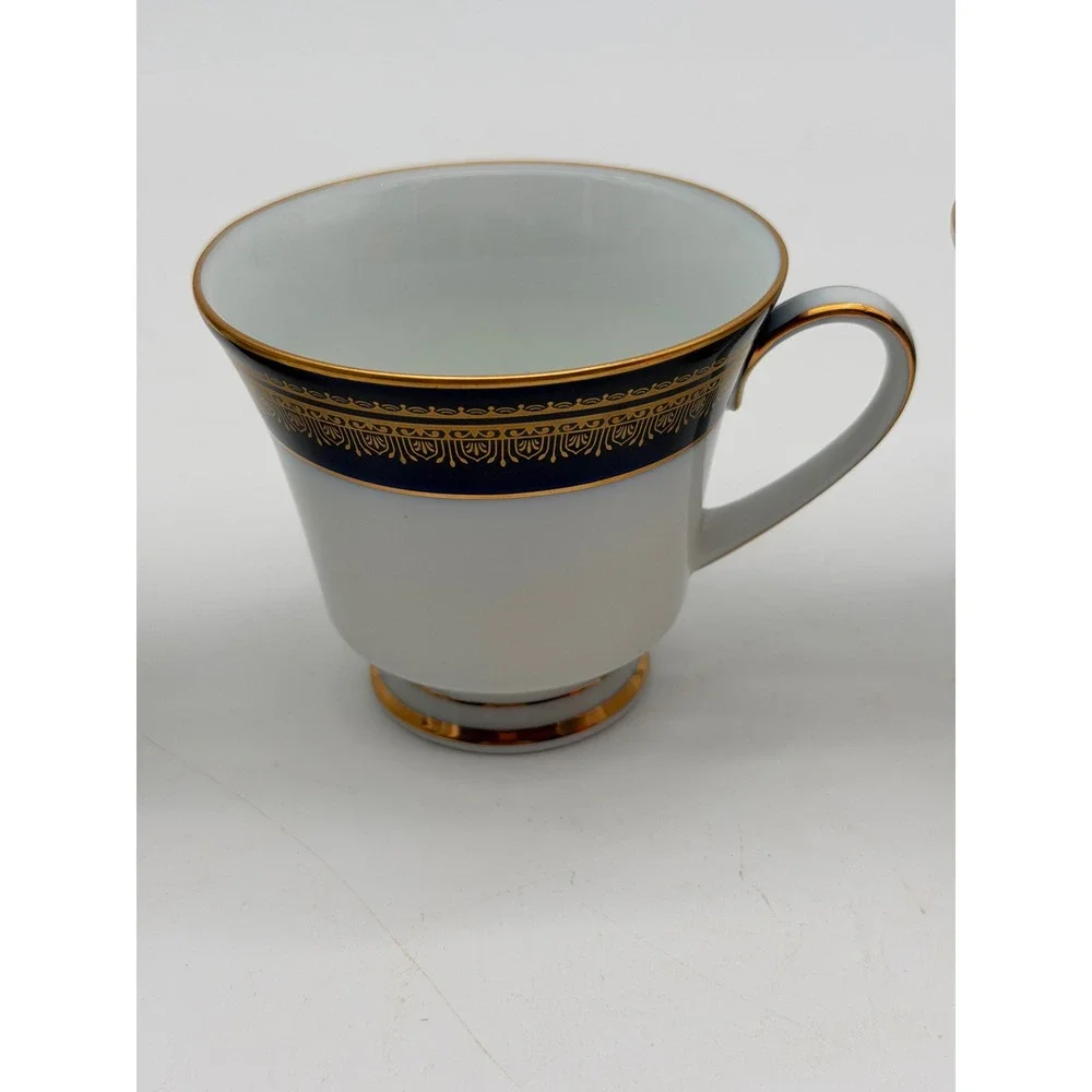 Legacy by Noritake Vienna 2796 Cobalt Blue Gold Trim Cup Saucer Set